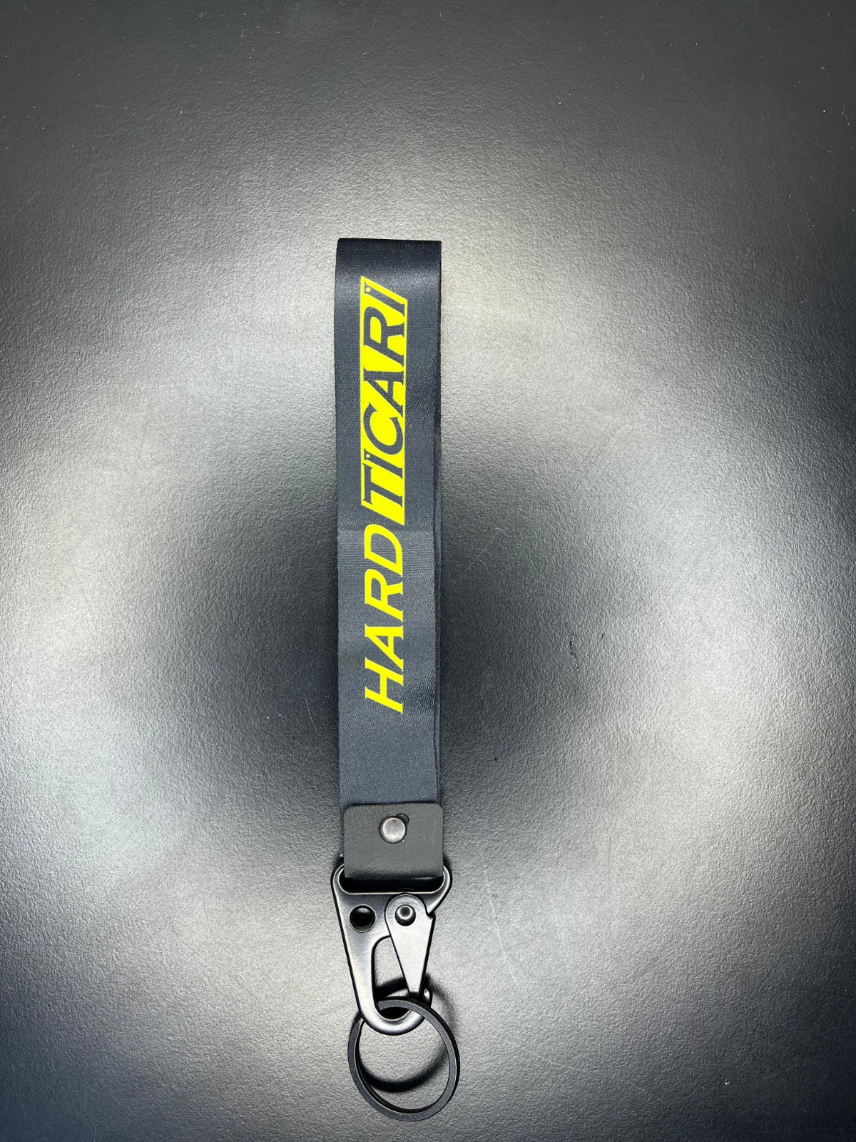 Hard Ticari Logo Tasarımlı Kordon Anahtarlık - Sarı & Siyah Özel Seri