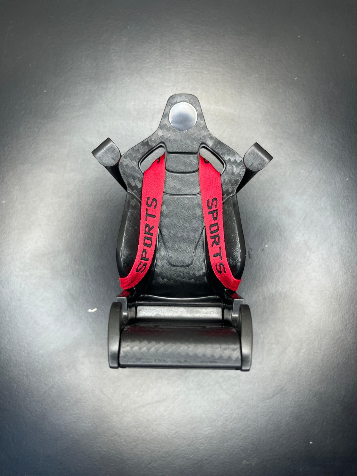 Sports Carbon Fiber Görünümlü Mekanik Araç İçi Telefon Tutucu 3