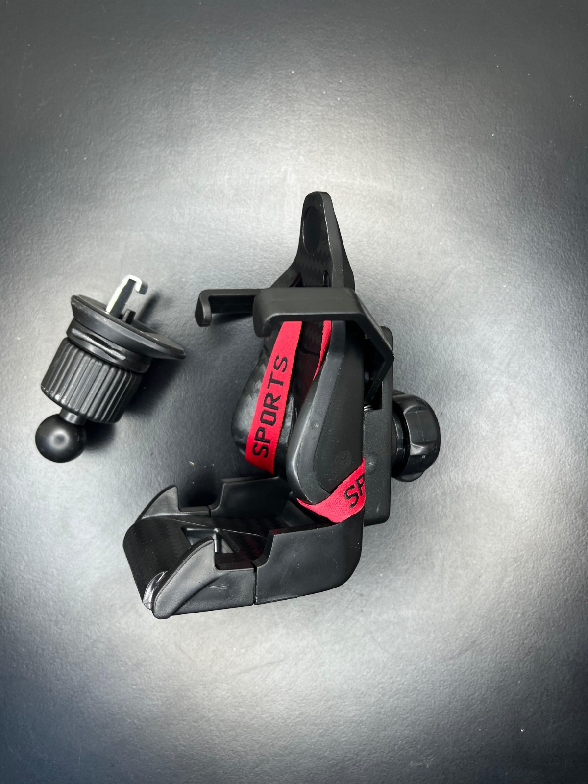 Sports Carbon Fiber Görünümlü Mekanik Araç İçi Telefon Tutucu